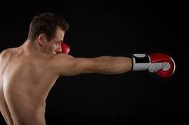 Plakat bokser sztuki walki sport kick-boxing ćwiczenie
