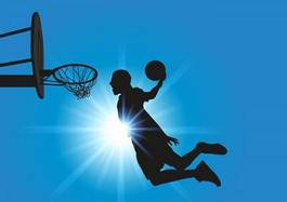 Plakat koszykówka pole słońce