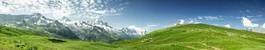 Plakat lato pejzaż krajobraz góra alpy