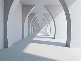 Fotoroleta długi korytarz