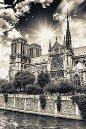 Fototapeta stary niebo architektura katedra notre-dame