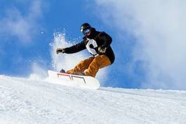 Naklejka góra snowboarder sporty ekstremalne