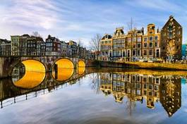 Obraz na płótnie holandia most architektura amsterdam gród