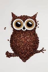 Foto zasłona wzór kubek filiżanka kawa
