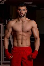 Plakat sporty ekstremalne mężczyzna sztuki walki siłownia sport