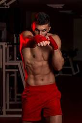 Fotoroleta mężczyzna sztuki walki siłownia