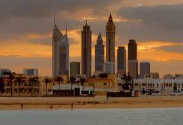 Naklejka wieża świat arabian widok zatoka