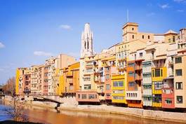 Plakat miejski europa most hiszpania architektura