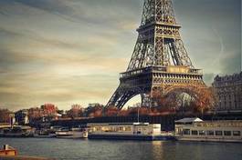 Obraz na płótnie wieża łódź europa francja