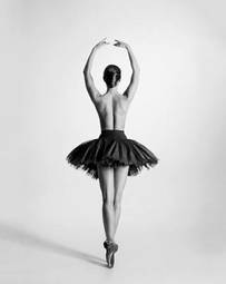 Plakat portret piękny baletnica moda sztuka