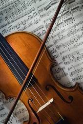 Plakat muzyka skrzypce sznur instrument strunowy