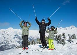 Plakat alpy narciarz sporty zimowe