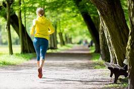 Obraz na płótnie jogging sport drzewa droga