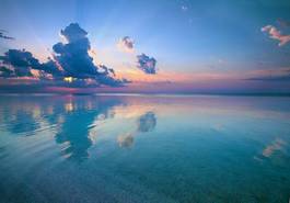 Plakat piękny wyspa wybrzeże słońce raj