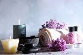Plakat aromaterapia zdrowie świeca