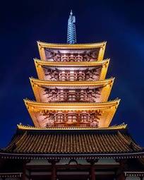 Obraz na płótnie azjatycki sanktuarium zen egzotyczny tokio