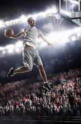 Plakat mężczyzna ruch widok koszykówka ludzie
