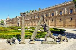Plakat architektura europa pałac andaluzyjski hiszpania