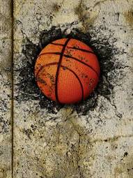 Plakat stary koszykówka sport