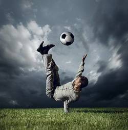 Plakat niebo sport piłka nożna piłkarz mecz