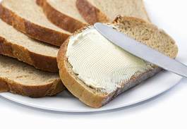 Plakat rozprzestrzeniania chleb margaryna