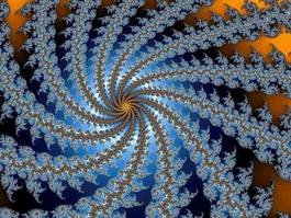 Plakat fraktal przystojny obraz spirala