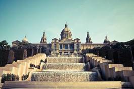 Plakat pałac hiszpania fontanna