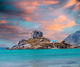 Plakat woda lato grecja piękny