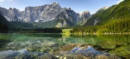 Fotoroleta alpy góra jezioro 