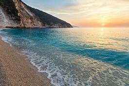 Plakat woda morze grecja pejzaż lato