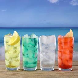 Naklejka lato napój plaża