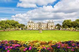 Naklejka luksemburg pałac natura trawa kwiat