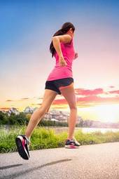 Plakat zdrowy sport lato jogging lekkoatletka