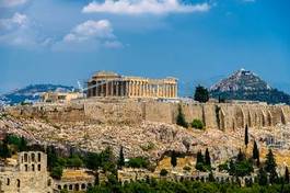 Naklejka wzgórze ateny grecja akropol