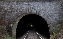 Fotoroleta tunel transport metro silnik