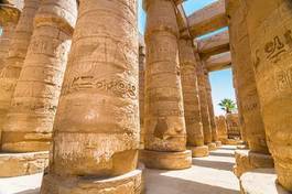 Plakat sztuka egipt architektura świątynia kolumna