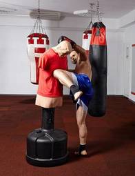 Plakat boks sztuki walki mężczyzna