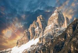 Plakat panoramiczny europa klif alpy góra