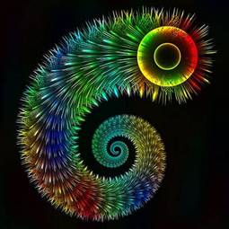 Plakat wzór spirala loki ruch