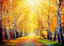 Plakat jesień piękny sztuka świeży natura