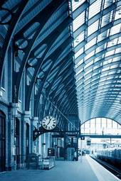 Plakat londyn stacja kolejowa architektura