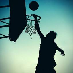 Plakat vintage koszykówka retro