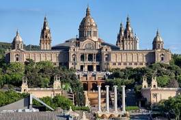 Naklejka europa barcelona architektura pałac