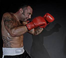 Plakat sportowy bokser sport sztuki walki