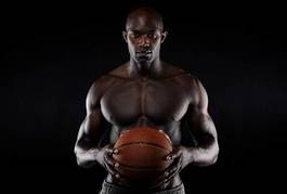 Plakat mężczyzna koszykówka sport portret ćwiczenie