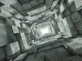 Naklejka głębia korytarz stary perspektywa tunel