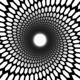 Plakat sztuka tunel spirala