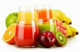 Plakat owoc napój zdrowy jedzenie cytrus