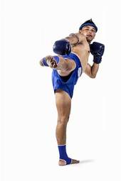Plakat tajlandia sztuki walki ćwiczenie fitness kick-boxing