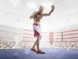 Plakat ludzie sport fitness bokser lekkoatletka